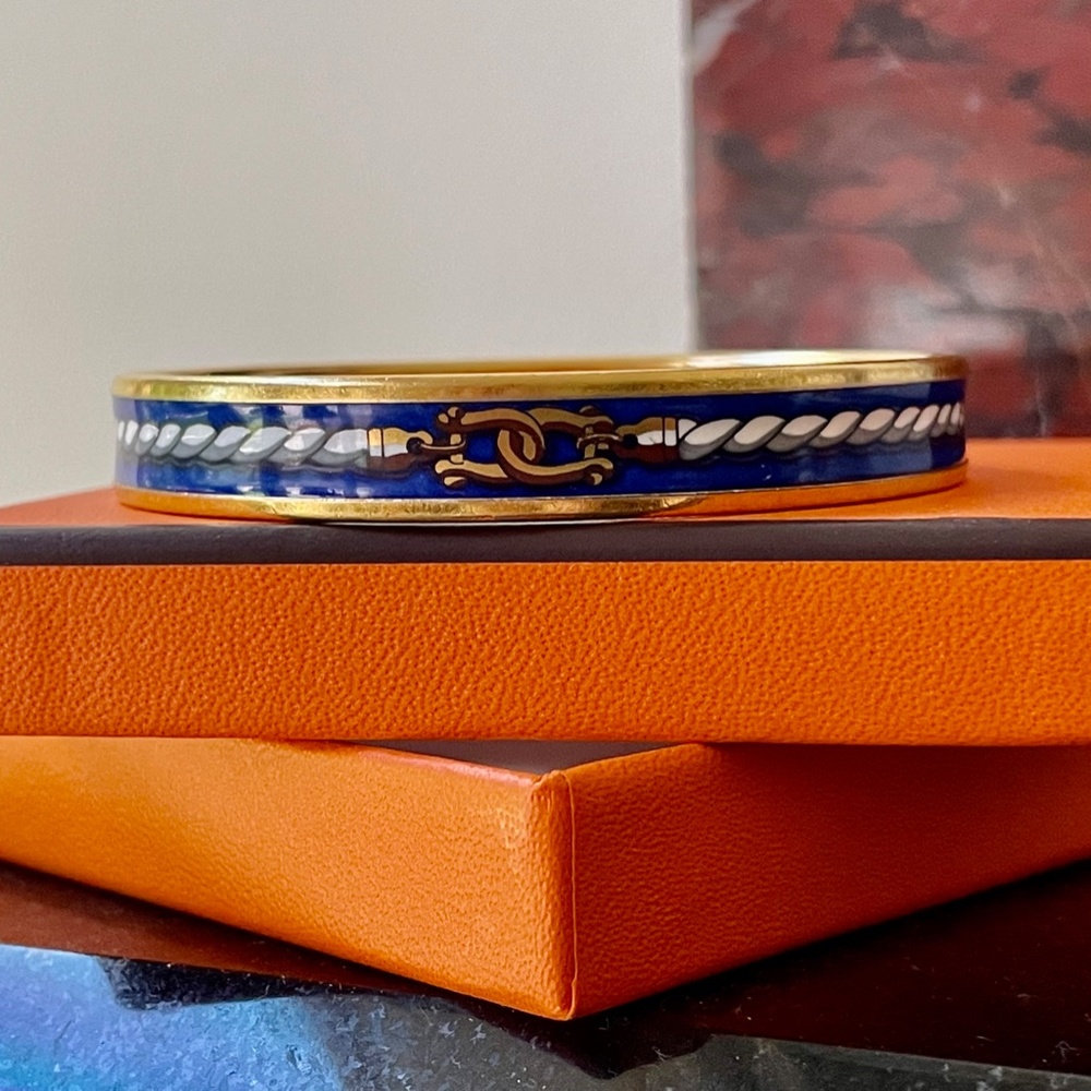 Hermes authentic bangle blue